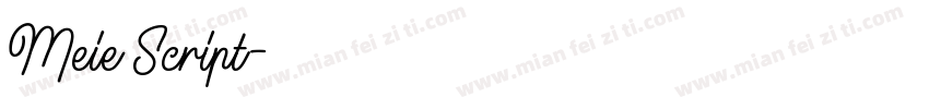 Meie Script字体转换